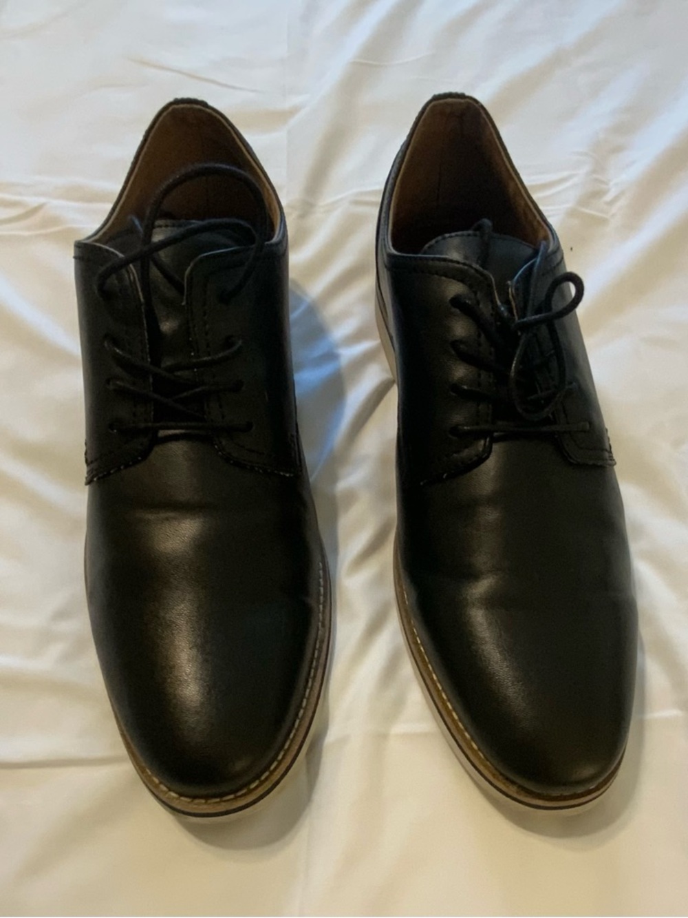Aldo Men’s Dress Shoes Size 12 Black Lace-Up Oxford Style Classic Business Dress